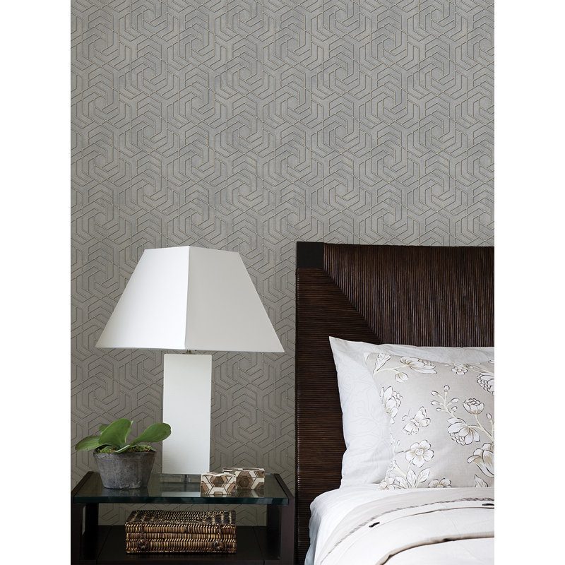 Rouleau de papier peint L 33 pi x l 20,9 po Atreu, gris
