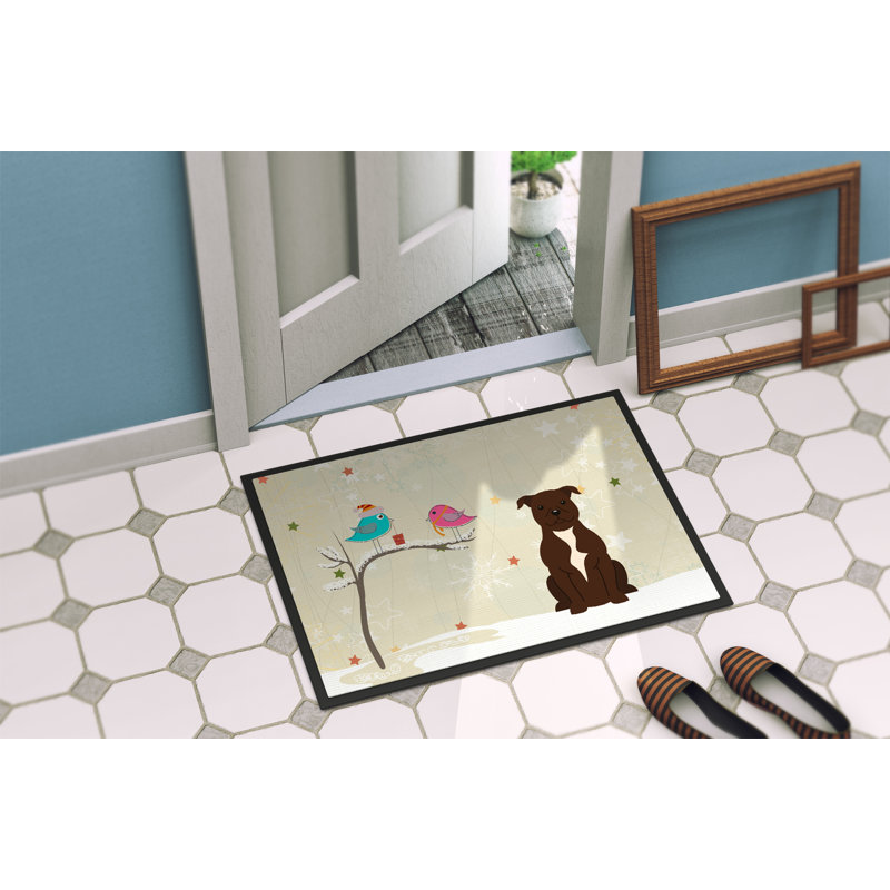 Tapis d'extérieur antidérapant Medire, Chocolat, Rectangle 1 pi 6 po x 2 pi 3 po