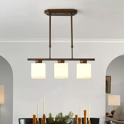 Pied de lampe en fer de style américain avec abat-jour en verre