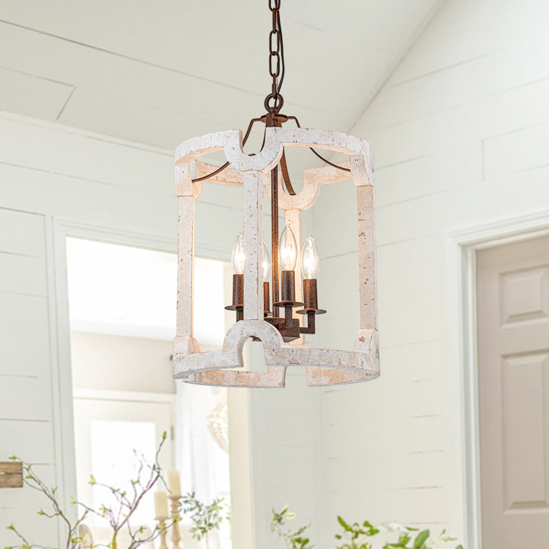 Lustre cylindrique de style lanterne à 4 lumières Tumlin