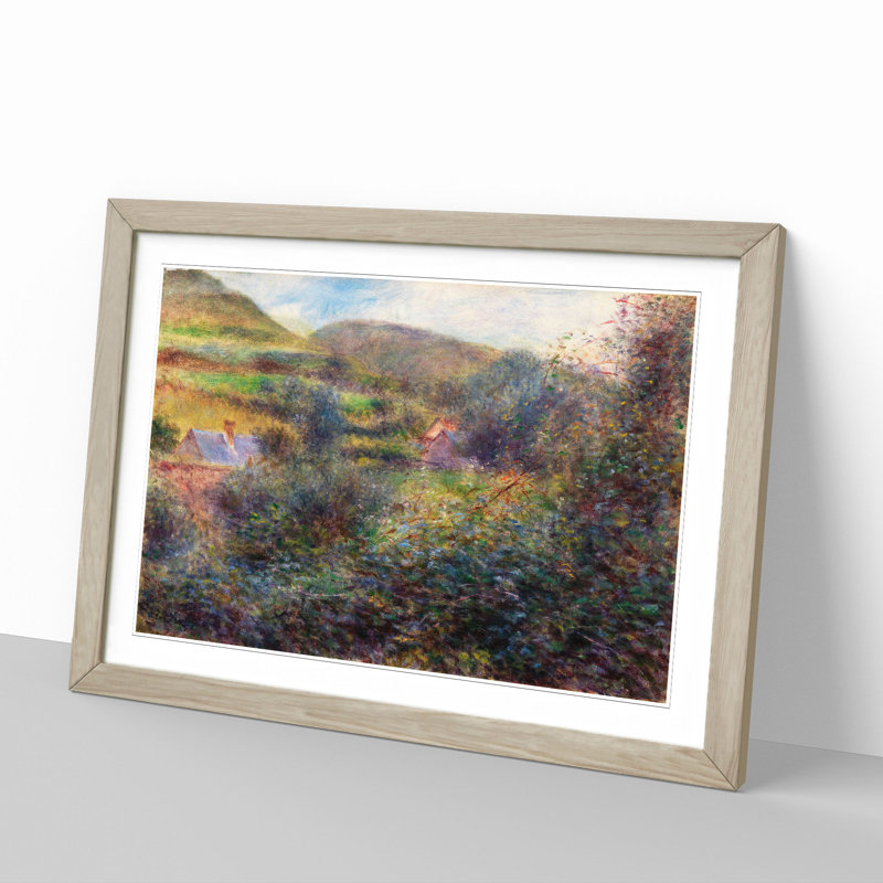 Environs of Berneval by Pierre-Auguste Renoir - Picture Frame Painting, 27cm H x 36cm W x 2cm D, Oak Framed