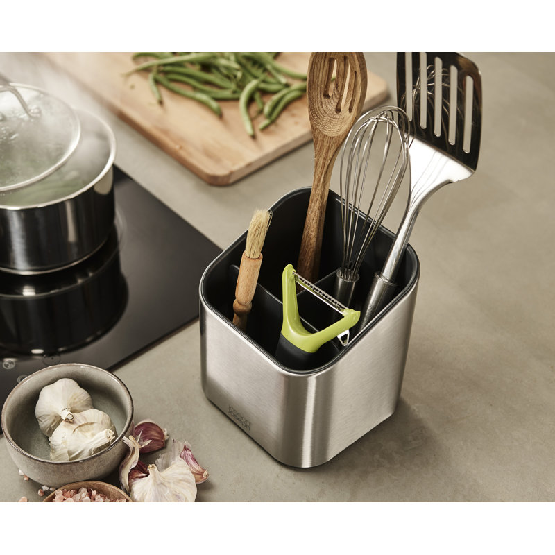 Surface Stainless Steel Tiered Utensil Holder