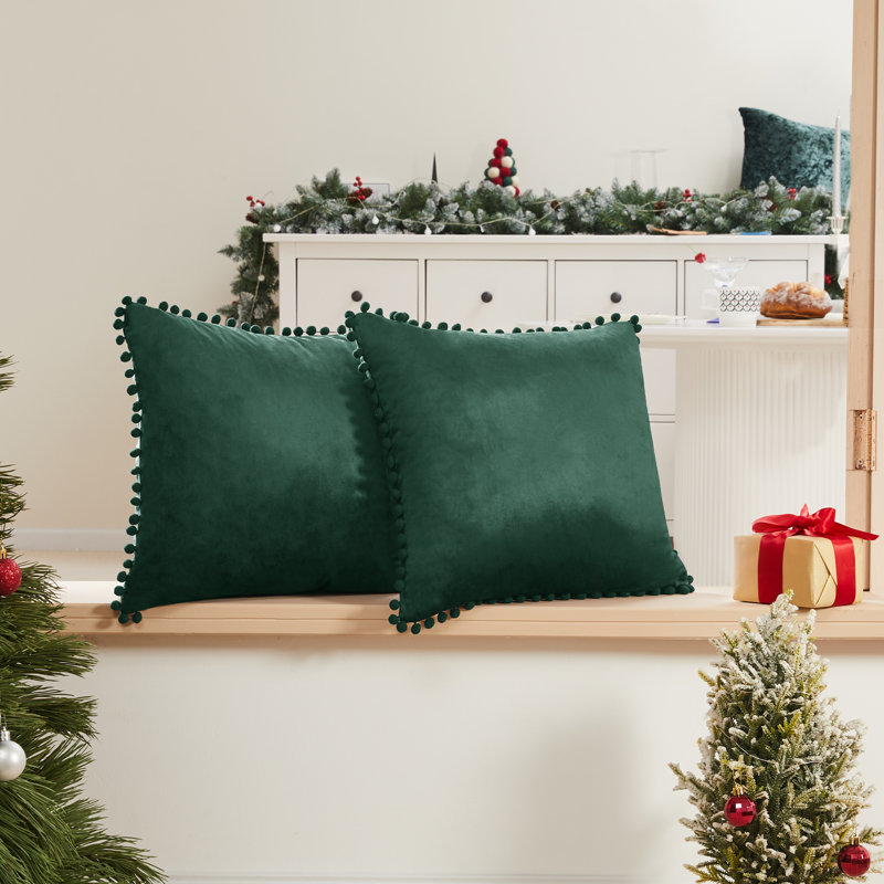 Knowles Square Cushion Cover, Forest Green, 66cm H x 66cm W x 1cm D