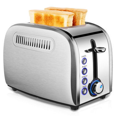 Toaster 2 Slice Best Rated - Stainless Steel Toaster Easy To Use With Removable Crumb Tray Two Slice Toaster