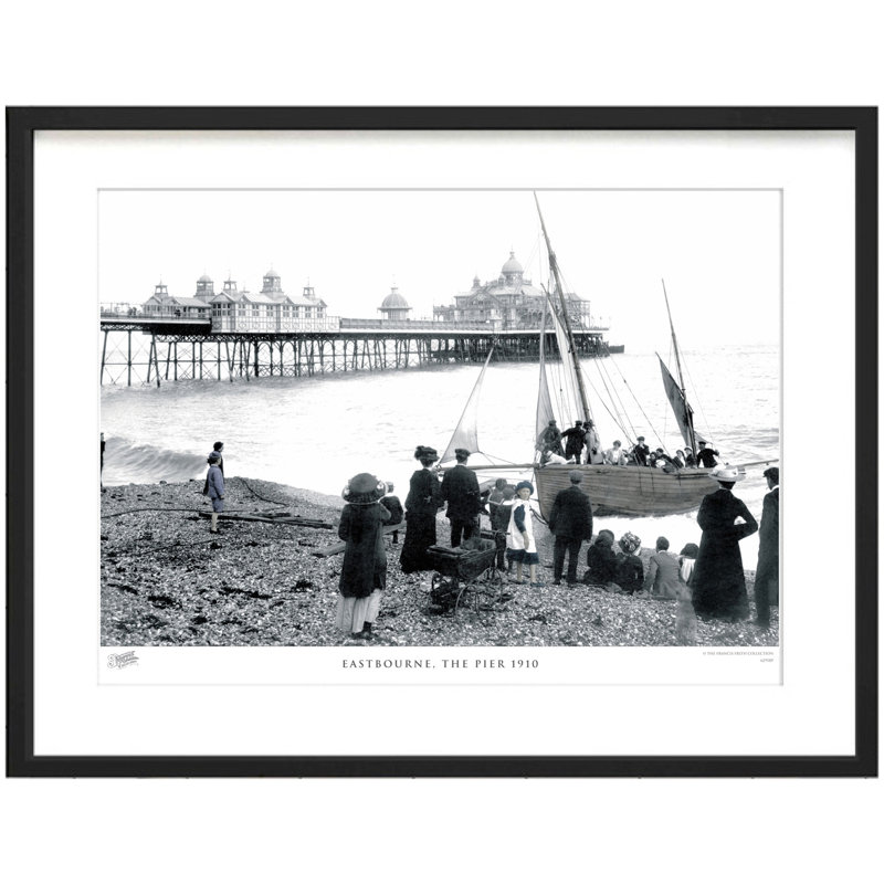 Eastbourne, The Pier 1910 by Francis Frith - Single Picture Frame Print, 28cm H x 36cm W x 2.3cm D