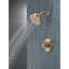 Ensemble de robinet de douche Nicoli 14 Series H2Okinetic, ensemble de pomme de douche et poignées en or brossé, ensemble de garniture de valve, bronze champagne (valve de douche incluse)-84420491