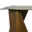 Table ronde de 53 po en pierre frittée blanche, base en métal, 6 plateaux rotatifs de 23,62 po, facile à nettoyer avec une surface en pierre et une capacité de 6, disque rotatif, bureau stable et imperméable pour liquides
