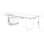 Bureau brun / noir + demi-cercle en bois massif + acier + acrylique avec 2 tiroirs-792688235-792688244