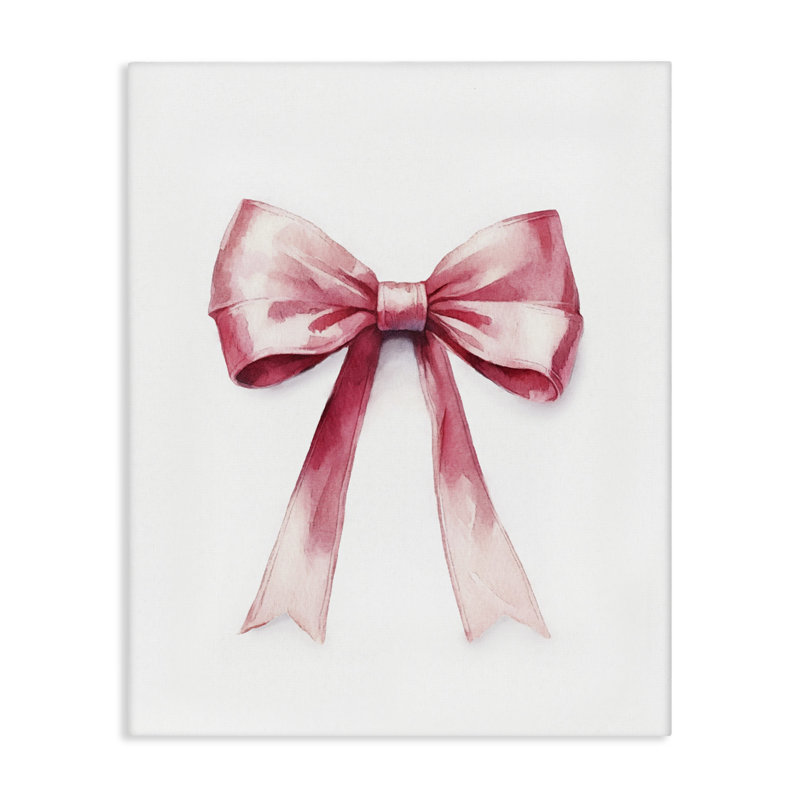 «Delicate Pink Bow Canvas» par Amanda Greenwood, H 40 po x l 30 po
