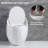 16.5"One-Piece Egg Shape Toilet, 1.6 Gpf Floor Mounted Bathroom Compact Round Toilet With Soft-Close Seat