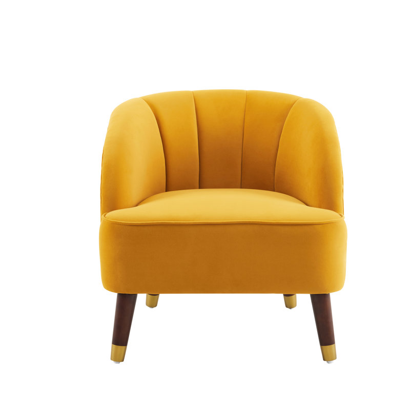  Chaise d'appoint avec accoudoirs encastrés Upholstein, Orange