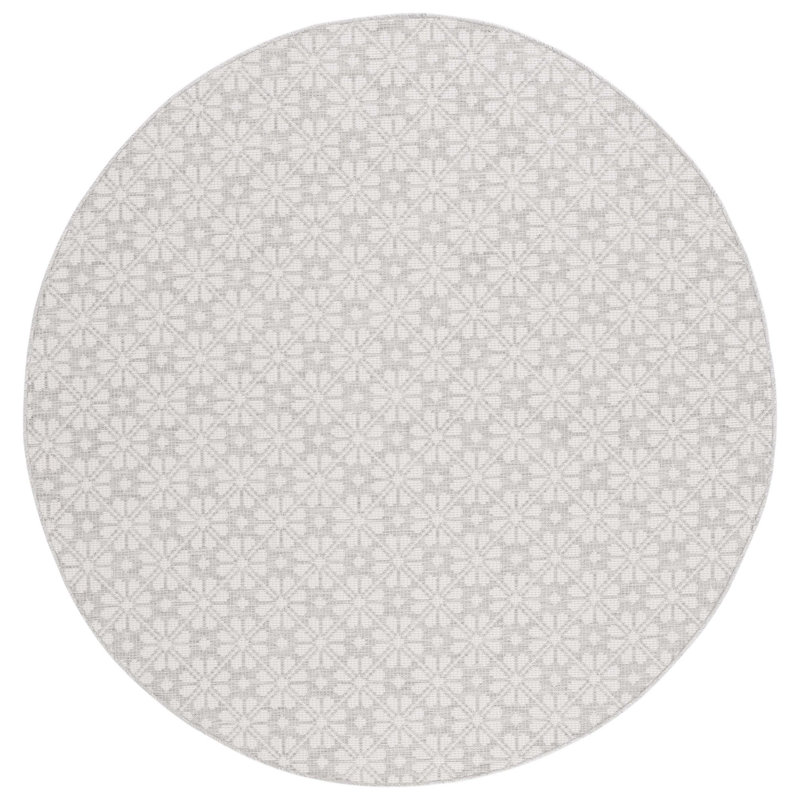 Msr400 Performance Geometric Indoor/Outdoor Area Rug, Round 6'5"