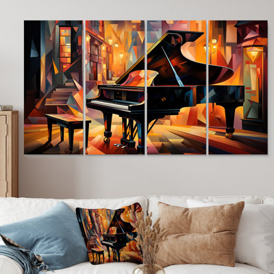 Harlem Renaissance Stride Piano Rhythms V - Harlem Renaissance 4 Piece Wall Art Decor