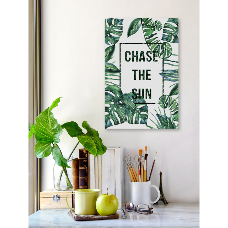 « chase the sun », reproduction d’impression sur toile tendue, H 60 po x l 40po x P 1,5 po