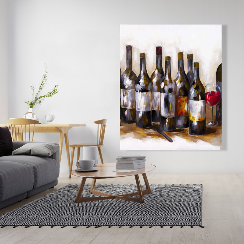 «Red Wine Kitchen», toile brune - Élégante décoration intérieure