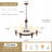 6 Light Classic Farmhouse Wagon Wheel Chandelier With White Shade For Dining Room & Living Room - Dimmable Lighting-1066865385