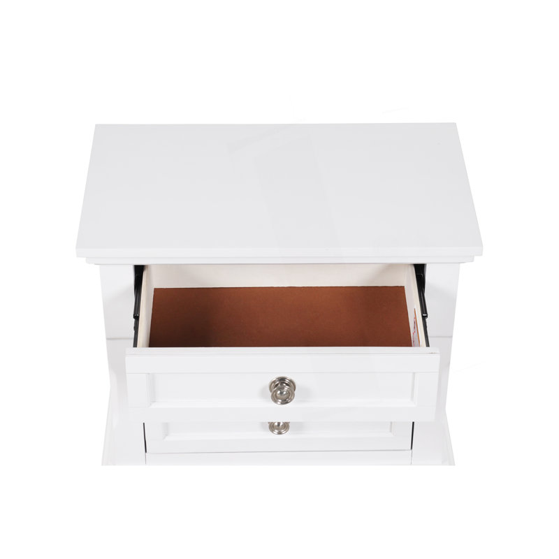 Table de chevet Meade G8975-N, blanc