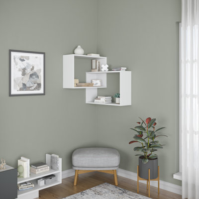 Pinel 4 Shelves Diamond Corner Shelf