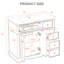 Armoire de rangement de salle de bain l 36 "avec lavabo en résine et 3 tiroirs-491657398