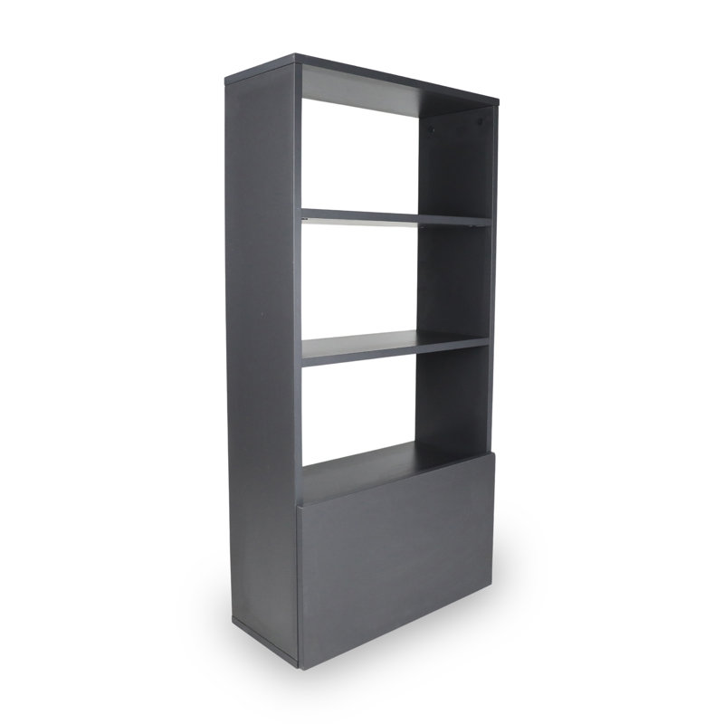 Milette 122 cm H x 60 cm W Standard Bookcase, Grey