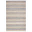 Tapis gris / kaki en laine rayé rectangulaire fait à la main 5 pi 1 po x 8 pi 1 po Margorie