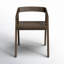 Dey Solid Wood Slat Back Arm Chair in Dark Brown