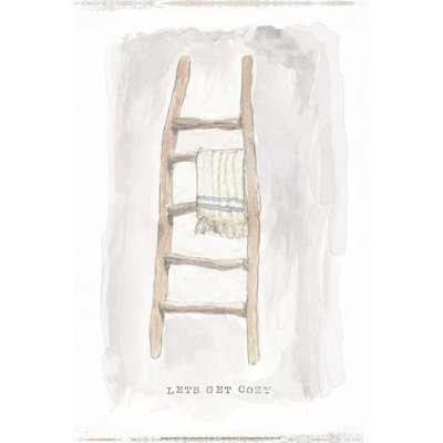 Cozy Blanket Ladder - Wrapped Canvas Print