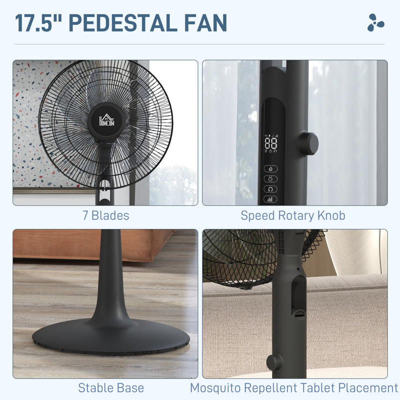 HOMCOM 135 Pedestal/Standing Fan Fan