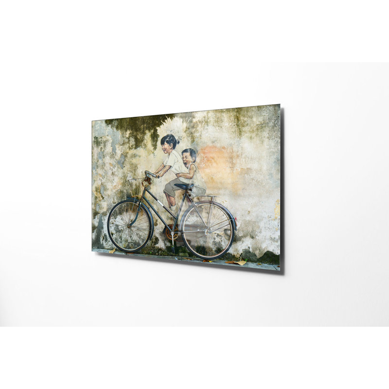 Stunning Banksy Tempered Glass Painting, 27.6 x 39.4 inches | 100% Tempered Glass, Thickness: 0.16 inches | Elegant Wall Art for Home Decor | Unique Contemporary Design, Perfect for Living Room & Office Spaces