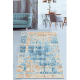 Washable Abstract Indoor Rug