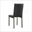 Ensemble de 2 chaises d'appoint rembourrées en similicuir noir, parfaites pour les décors transitionnels et Mid-Century modernes