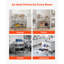 Chariot de cuisine, chariot de rangement réglable en fil métallique robuste à 3 niveaux, chariot de service roulant sur roulettes en acier commercial, table de travail avec barre de poignée, pour le garage et la salle de lavage, 40 x 25 x 40,9 po-851649249