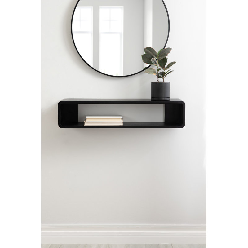 Wood Floating Entryway Console Table