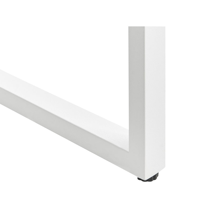 Metal Base Writing Desk, White/White