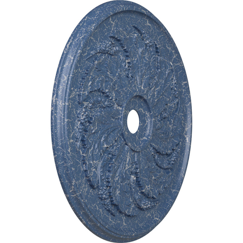 Médaillon de plafond Endurathane Sellek, DE 42 1/8 po x P 1 7/8 po (pour auvents jusqu'à 9 po), fini craquelé Americana peint à la main