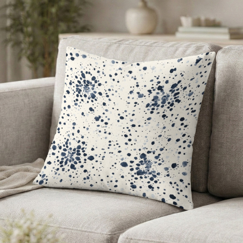 Coussin abstrait - Coussin Boho Mandala, H 18 po x l 18 po