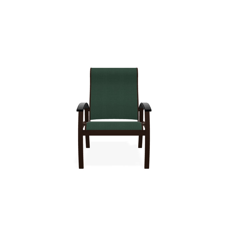 Chaise de patio Askar, Vert forêt 22D Sunbrella® vert, Noir, Kona texturé