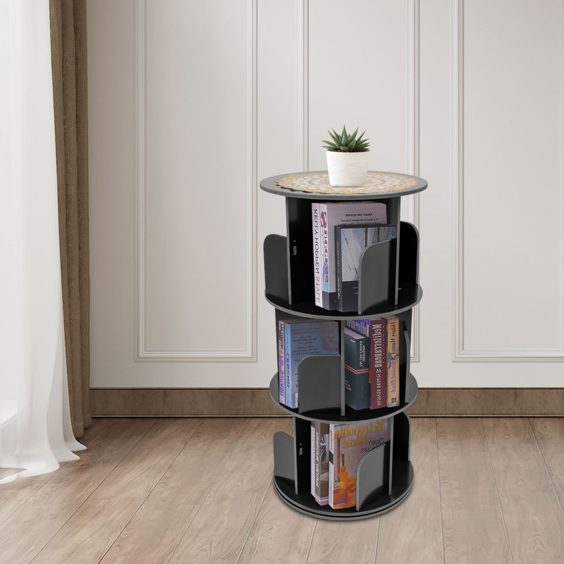 Jahniya 3-tier Rotating Bookcase Display Stand