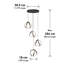 Luminaire suspendu grappe à 4 lumières DEL