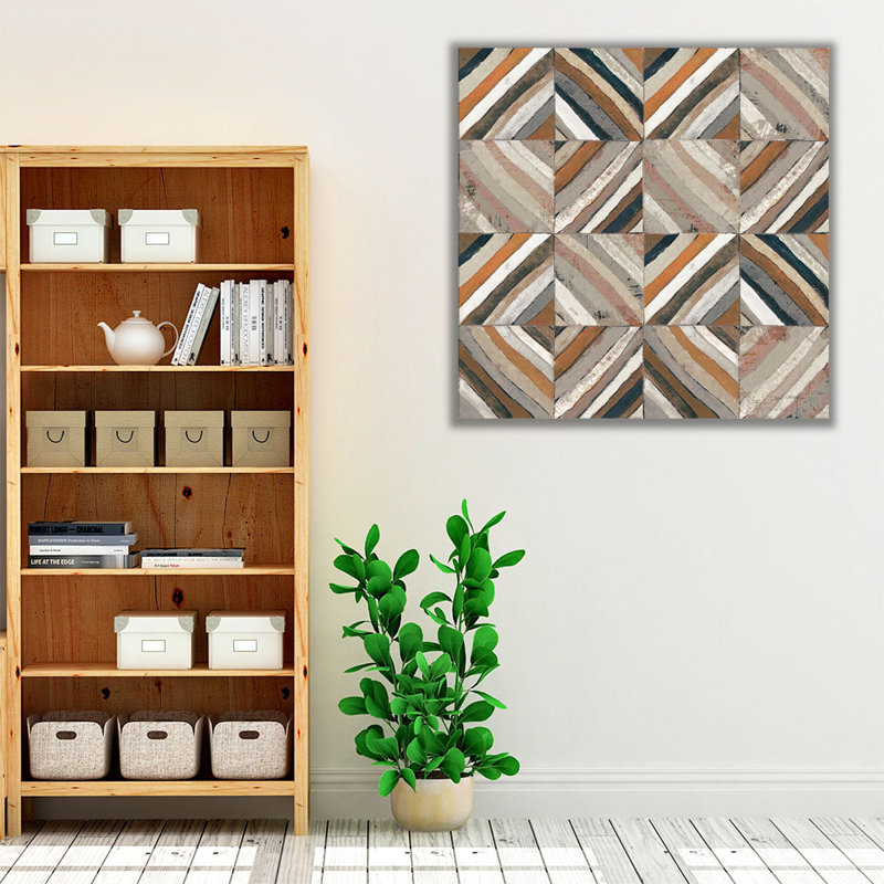 «The Center II Abstract Warm», reproduction d'art sur toile, H 24 po x l 24 po