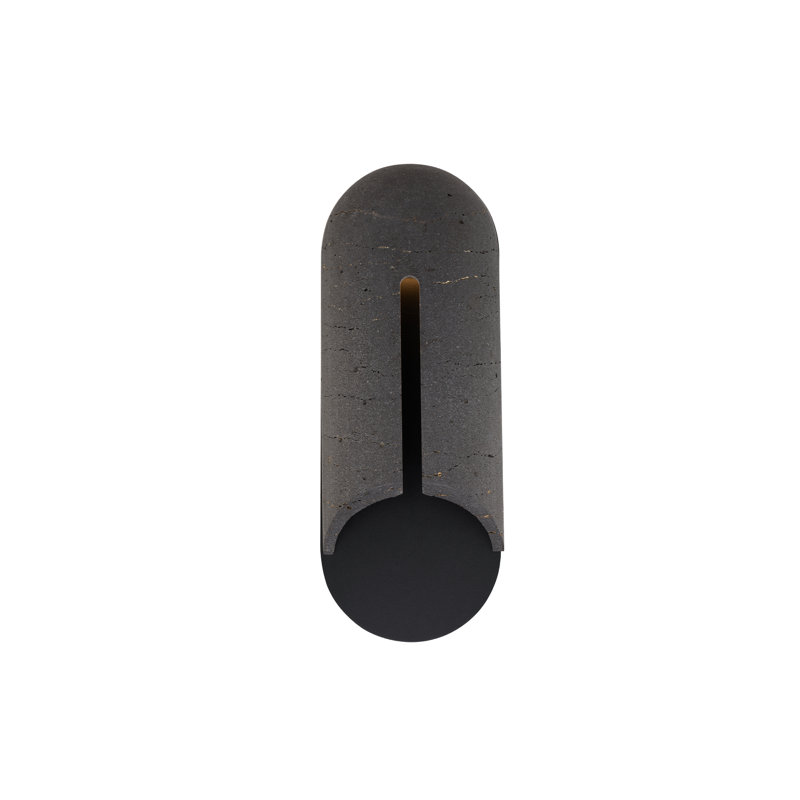 Clog Dimmable 4000K LED Outdoor Wall Light With Color Temperature Switch (2700K/3000K/3500K/4000K), Basalt Stone/Black