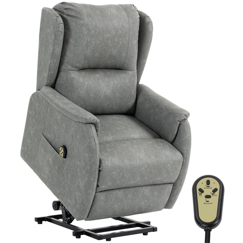 76cm Wide Lift Assist, Grey Faux Leather