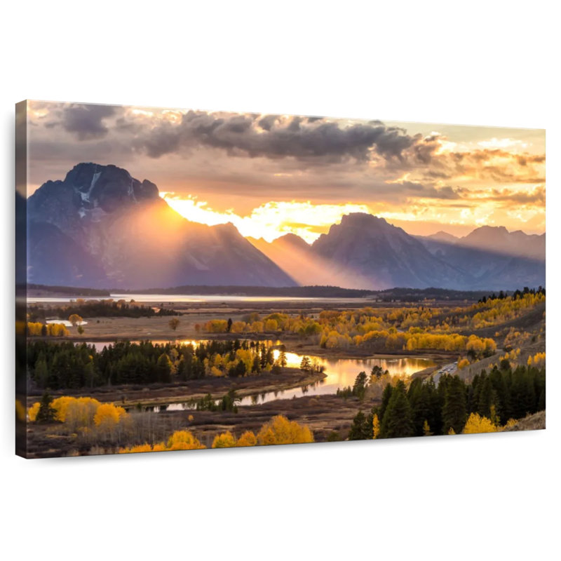 Vue panoramique d'Alvord Grand Teton, H 20 po x l 30 po