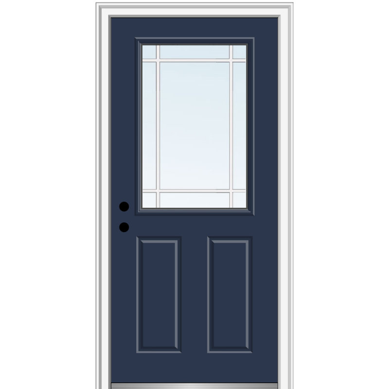 Porte d'entrée Prairie Prairie, H 81,75 po x l 33,5 po x P 4,56 po, Droite / vers l'intérieur, Naval