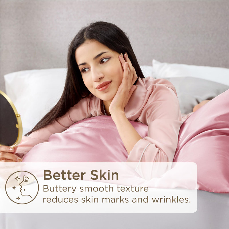 Polyester Pillowcase with Envelope Closure, Pink, Standard Pillowcase 