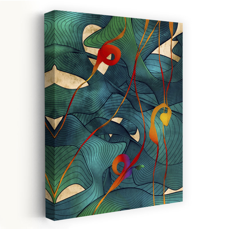 Contemporary Art Abstract Bold Elegant Nature Tropical Art by Angelo Cerantola - Wrapped Canvas Print