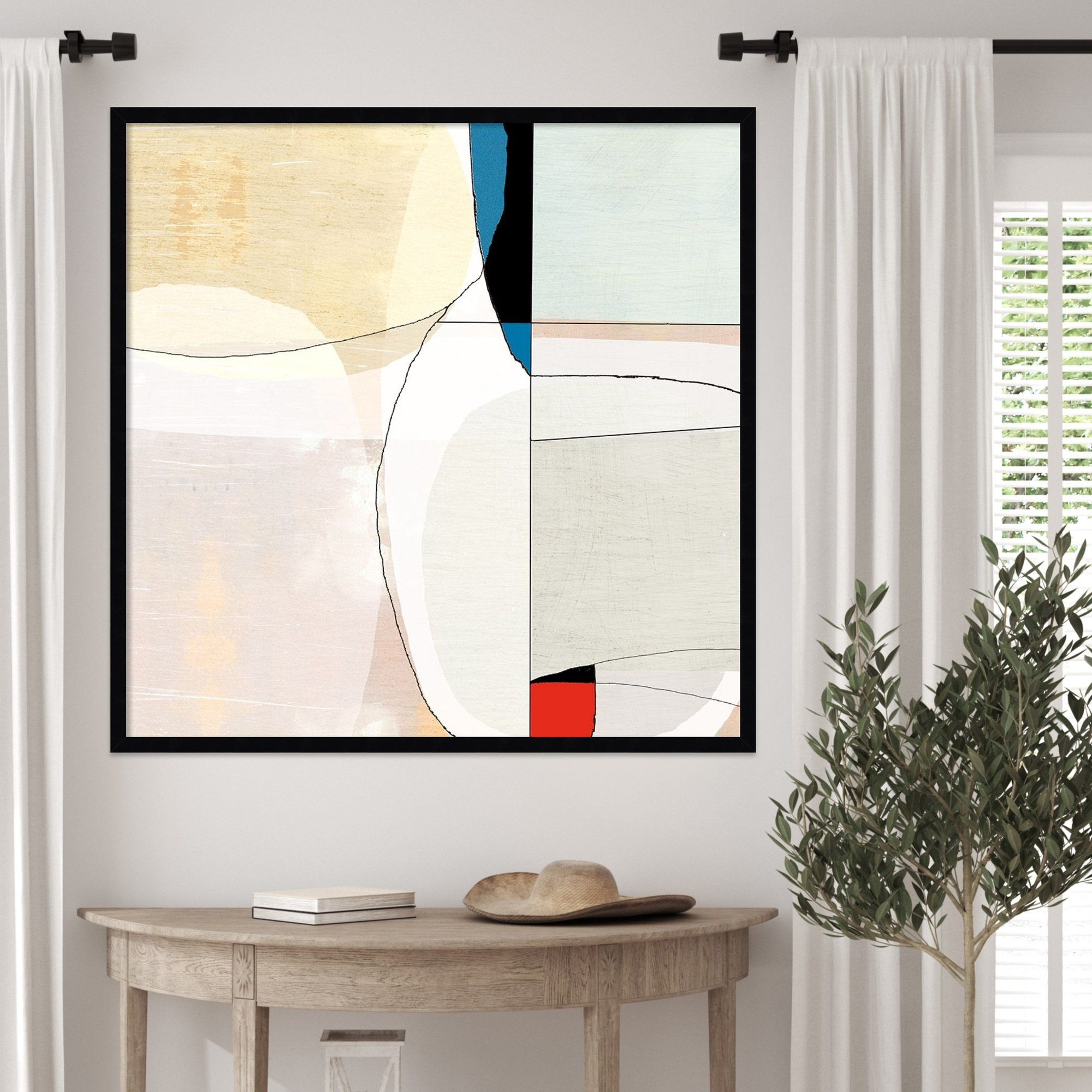 Beholder IV by Flagler Wood Framed Wall Art Print, 33" H x 33" W, Black