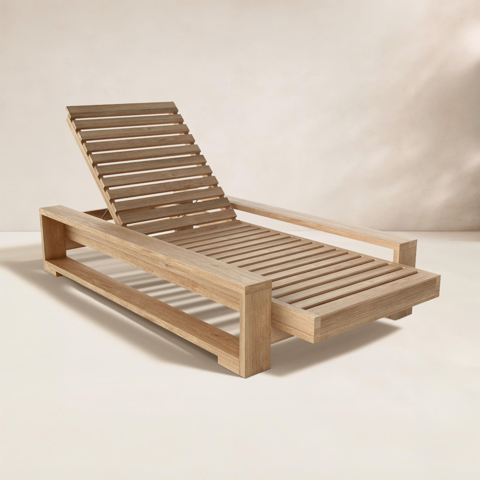 Capistrano 37" Teak Patio Chaise Lounge