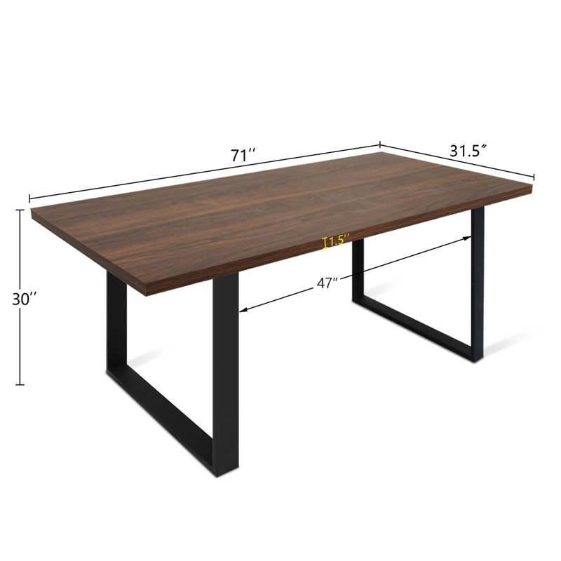 Rutter 71" Rectangle Dining Table, Walnut