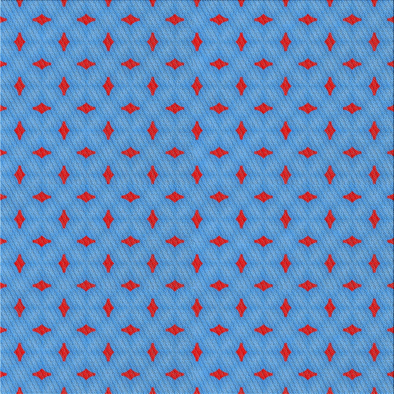 Tapis abstrait bleu / rouge, Carré 8 pi
